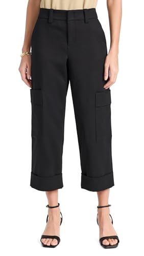 Pantalon court utilitaire Vince avec poches fonctionnelles et coupe droite noire