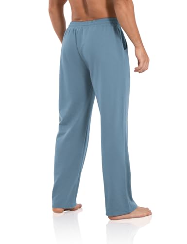 Image of Agnes Urban Men's Joggers Sweatpants Open Bottom Straight Leg Casual Loose Fit Running Athletic Jersey Pants with Pockets
