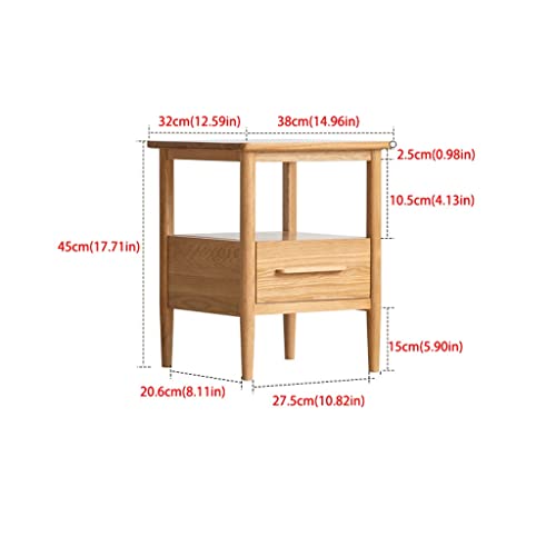 Minimalist Wooden Bedside Tables - Oak Storage Cabinet for Living Room & Bedroom - Stylish Coffee Table with Ample Storage Space - Modern Home Furniture - Image 4