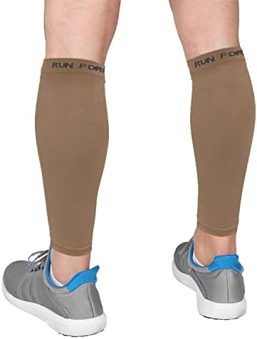 Calf Compression Sleeves For Men And Women - Leg Compression Sleeve - Footless Compression Socks for Runners, Shin Splints, Varicose Vein & Calf Pain Relief - Calf Brace For Running, Cycling, Travel