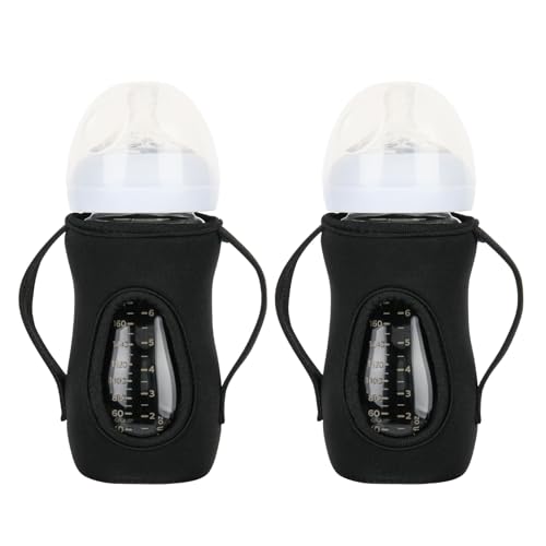 Image of Beautyflier 2PCS Sleeve Covers for 8 oz Philips Avent Glass Natural Baby Bottle, Reusable Insulator, 3.3mm Thicken Heat and Cold Retention Baby Bottle Sleeve, Non Slip Grip, Sleeve Only