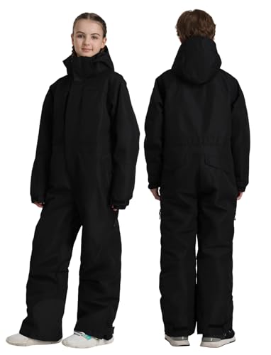 Image of GSOU SNOW Kids Snow Suit One Piece Ski Suit Boys Girls Snowboard Jumpsuits Waterproof Youth Snowsuit Outfit