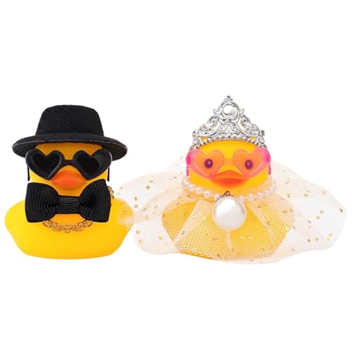 KEWUF 2 Piezas Patos de Goma para Boda, Patos de Baño para Novios, Mini Patos de Goma, Patos de Juguete con Vestido de Novia, Regalo Boda para Novios, Figuras Novios, Regalo de Boda KEWUF 2 Piezas Patos de Goma para Boda, Patos de Baño para Novios, Mini Patos de Goma, Patos de Juguete con Vestido de Novia, Regalo Boda para Novios, Figuras Novios, Regalo de Boda