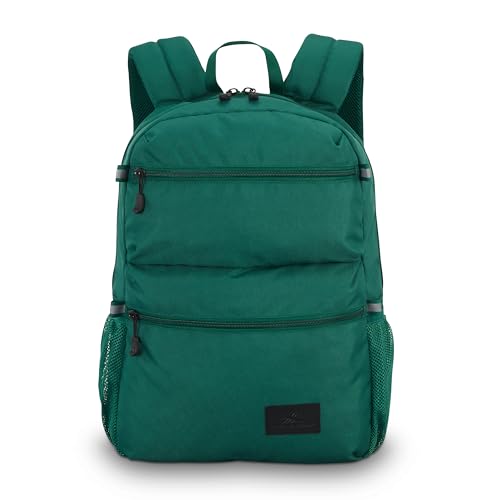 Image of High Sierra Everclass Backpack - Travel or Work Laptop Bookbag with 360 Reflectivity, Dual Water Bottle Pockets & Fits Laptops Up To 15.6 inch, Malachite Green