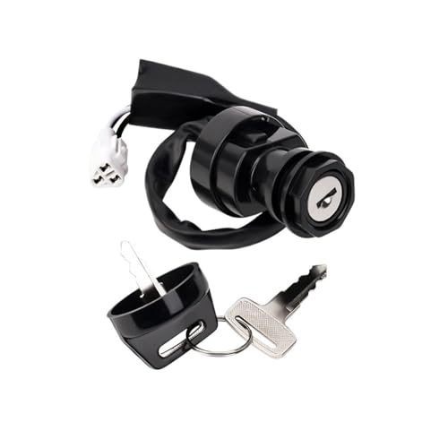 Prise 4 fils contacteur à clé KFX700 KVF650 : interrupteur allumage pour serrure électrique