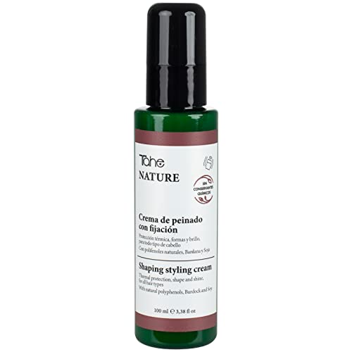 Tahe Nature Crema de peinado con fijación y protección térmica para todo tipo de cabellos, 100 ml
