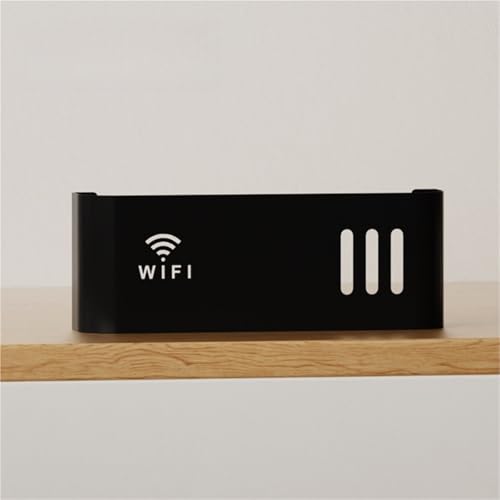 壁掛け式Wi-Fiルーター収納ボックス 多機能ルーター収納ラック 底部放熱性 穴あけ不要 完全取り外し可能 Wi-Fi隠し収納ボックス 人気 厚手
