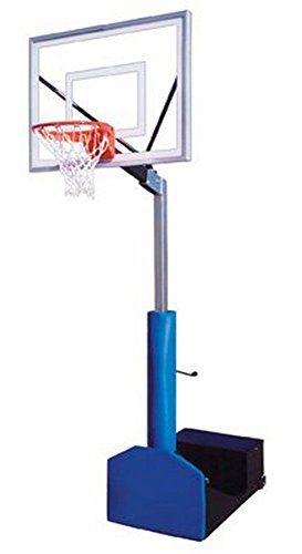 Legend Dynasty Steel-Fiberglass In Ground Fixed Height Basketball System Columbia Blue