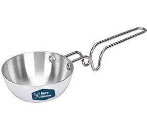 Apro Aluminium Tadka Pan Anodized Utensil with Steel Handle Unbreakable Pack of 1