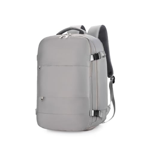 Mochila Executiva de Viagem Grande, Compacta Super Reforçada Mochila Para Notebook, Mala de Mão com USB Unissex Moderna PREMIUM Appari (Cinza)