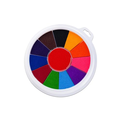 Sicheii 12 Colors Rainbow Ink Pad