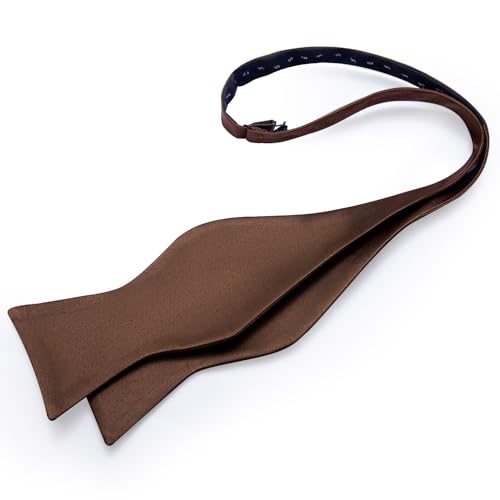 Image of DiBanGu Satin Bow tie Self-Tied Bowtie Set for Men Wedding Prom | Solid Color,Skin-Friendly,Versatile Accessory,Lapel Pin,Pocket Square,Cufflinks,School Dance,Banquet,Dinner,Celebration