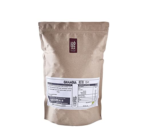 La Newyorkina Granola BIO Sin Gluten Keto 1,5kg Con Proteínas Veganas y Coco Rallado