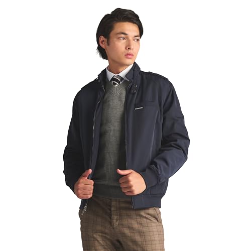 Image of Members Only Men's Iconic Racer Quilted Lining Jacket |Slim Fit|