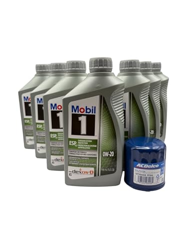 AC Delco Dexos D 0w20 Mobil 1 Engine Oil and Oil Filter Change Kit 7 quart for Duramax Diesel 3.0