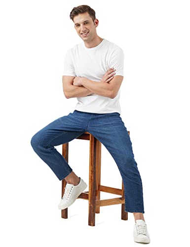 Image of INKD Men's Jogger Jeans - Mid-Rise | Cotton Blend | Stretchable Fabric| Elasticated Waistband | Classic 5 Pocket Styling | Jeans for Men | Men's Bottomwear (Available in Plus Sizes)