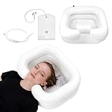 Xvbhaq Haarwaschbecken für Bettlägerige – Aufblasbares Haarwaschbecken zum Haare waschen, mit Duschkopf, Wassersack, 1M Schlauch, Für Schwangere, Verletzte & Postoperativ