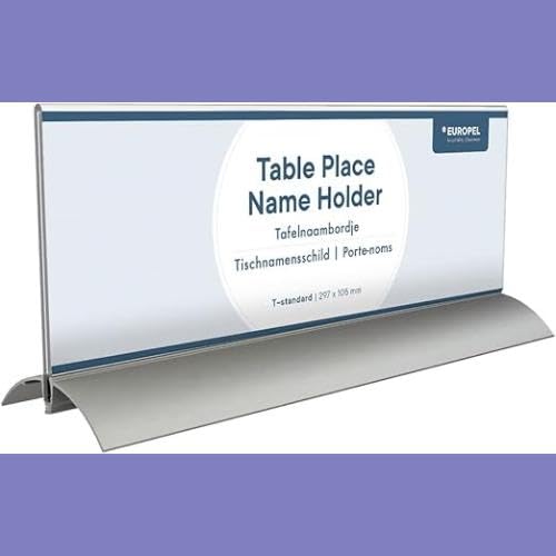 Expositor de folletos OPUS 2 con base de aluminio elegante para tripticos 105x297mm 4
