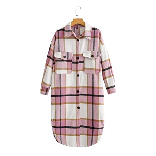Manteau plaid mid long parfait pour vos sorties d'automne en ville ou au travail