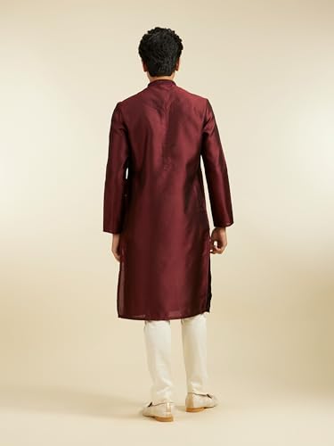 Image of DIWAS BY MANYAVAR Men's Art Silk Thread Work Kurta (1pc)