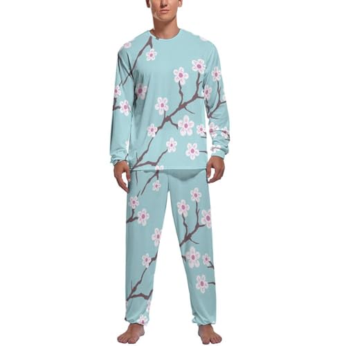 Ensemble de pyjama homme manche longue Fleur De Pêcher pour des soirées cocooning