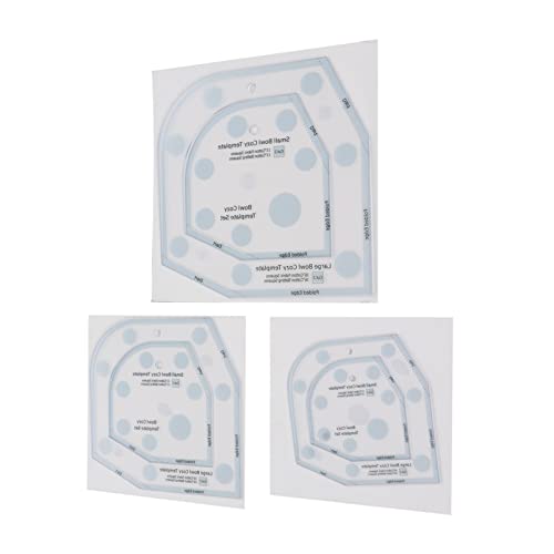3 Sizes Bowl Cozy Template Acrylic Bowl Cozy Pattern Template Cutting Ruler Set,6in 8in 10in