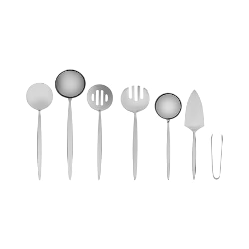 Karaca Porto 7-teiliges Service-Set aus Stahl - Elegantes und Hochwertiges Küchenzubehör für Anspruchsvolles und Stilvolles Servieren in Ihrer Küche
