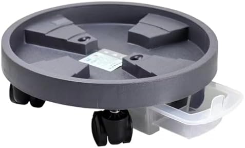 Movable Round Plant Drip Tray Caddy - 34cm/13in Black Drip Pan for Indoor & Outdoor Plants, Perfect for Easy Watering & Protection, Durable & Stylish Design