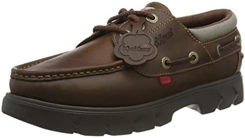 Kickers Brown Lennon Genuine Moccasins BoatShoe Genuine Leather AM Mens Size 11. Kickers Lennon boat shoes in brown exclusive to ASOS | ASOS main image 3