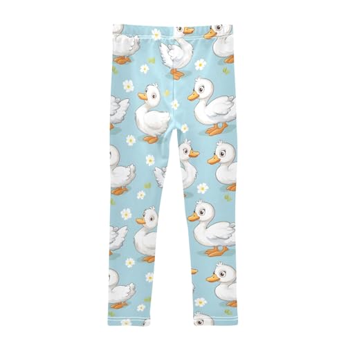 Geese Cartoon Daisy Girls Leggings Athletic Pants Tights Stretch Bottom2