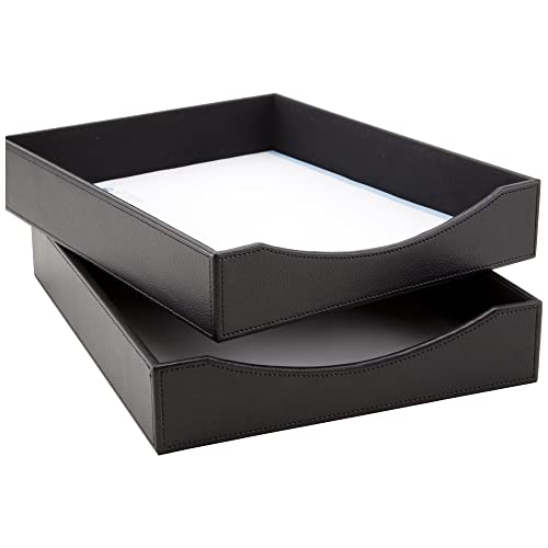 faux leather tray - Realspace® Faux Leather Paper Tray, Black