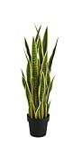 35' TDIAOL Artificial Snake Plant – 3ft Faux Sansevieria Plants in Pot with 32 Leaves, Fake Tree for Home, Office & Garden Décor