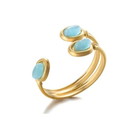 CrownOfRibbons Vintage Turquoise Open Band Ring Cover