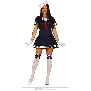 Guirca- Halloween Disfraz Marinera, Color Azul (84360)