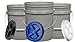 House Naturals 5 galon Food Grade Plastic Bucket Pail Container- 3 Color Air Tight Screw On Lid (Pack of 3)
