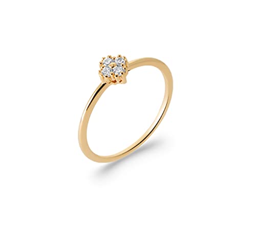Bague Alliance Plaqué Or 18k Femme Motif Fleur Baroque Tata Gisèle