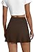 NIASHOT Womens Skort Summer Tennis Skirt Mini Golf Skirts High Waisted Athletic Skorts Workout Coffee 2XL