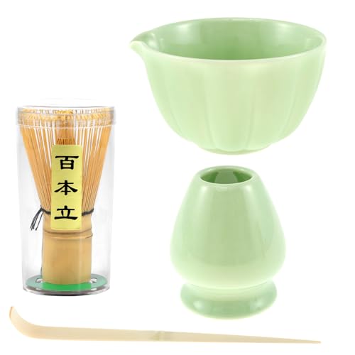 bigjvbfv Japanese Matcha Set, Pretty Japanese Tea Set, Matcha Kit Set, Includes Matcha Bowl Large-Content Matcha Kit with Matcha Whisk Holder, Matcha Set for Tea Fans