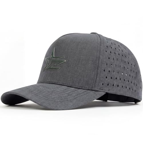 Image of Men Quick Dry Water Resistant Mesh Snapback Baseball Cap Adjustable Hat 22 inch-23.6 inch(56-60cm) for Golf Running Workout