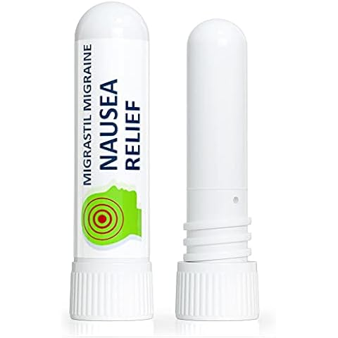Basic Vigor Migrastil Nausea Inhaler (2-Pack) - Pocket Size Aromatherapy Stick for Queasiness - All Natural, Fast Acting Help Cover