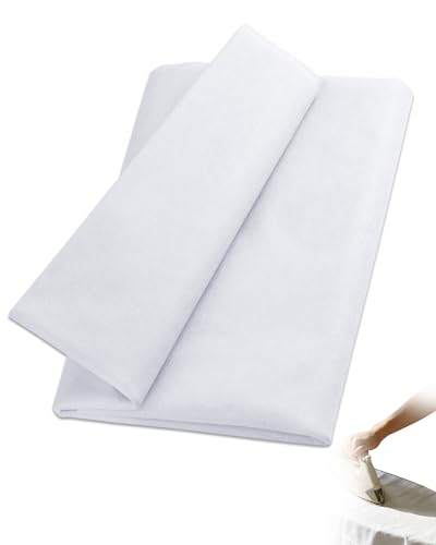Acual 55 g/m² Tissu Thermocollant Couture, 200 x 100 cm Entoilage Thermocollant Couture, Blanche Non Tissé, Renfort Thermoadhésif pour Projets de Couture et...
