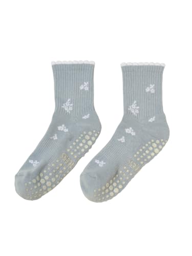 Image of Shapes Studio Half Calf Grip Socks, Cute Fruit Pilates Socks, Ruffle Socks, Non-Slip for Barre Yoga