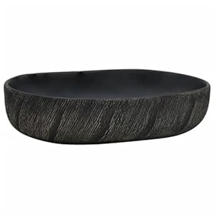 Kangmusi Ovales Keramik Waschbecken 59x40x14 cm