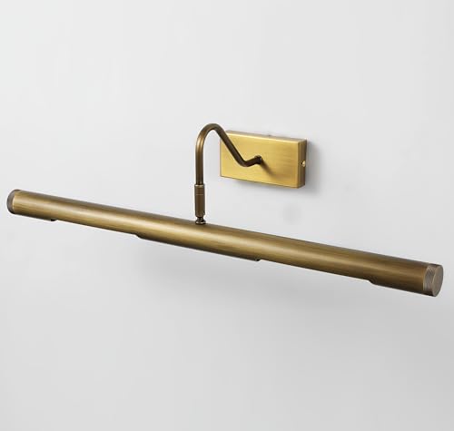 Image of 22 Inch Solid Brass Hardwired Gooseneck Antique Brass Picture Light Bronze Picture Light Wall Art Light Picture Lights for Wall (Bulb Included)