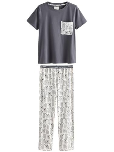 NEXT Pijama de Manga Corta 100% algodón Charcoal Hamish The Highland Cow S