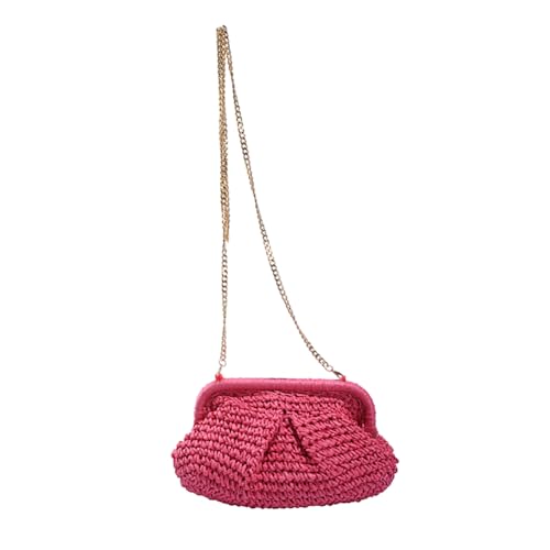 Image of Afashor Straw Clutch Purse for Women Summer Beach Woven Evening Bag Dumpling Casual Shoulder Handbag