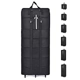 Reisetasche mit Rollen groß, Faltbare Handgepäck Tasche, 185L Groß Weekender...