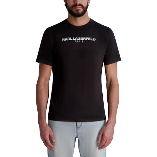 KARL LAGERFELD Men's Short Sleeve Crewneck Karl Logo T-Shirt