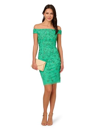 Image of Adrianna Papell Women's Beaded Off Shoulder Sheath