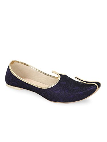 Mojaris de hombre color azul royal Sojanya, el calzado étnico perfecto para celebraciones